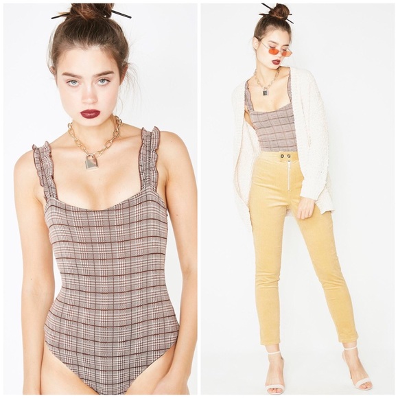 🆕Plaid Ruffle Bodysuit - Picture 7 of 8